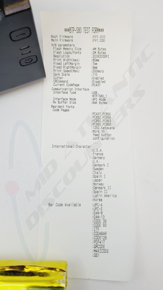 SNBC BTP-S80 Thermal Receipt/Kitchen/Bar Printer Ethernet+USB-B Interface, Black