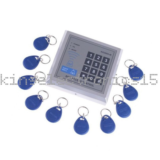 Security RFID Proximity Entry Door Lock Access Control System 500 User +10 Keys