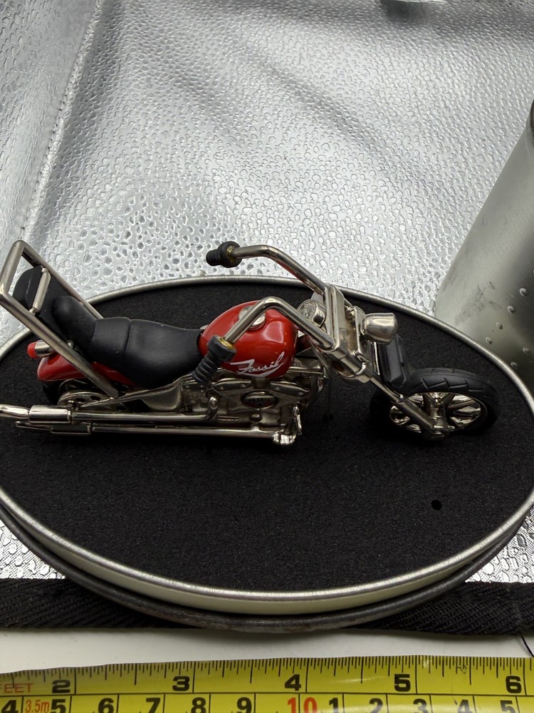 FOSSIL MOTORCYCLE CLOCK DESK DECORATION