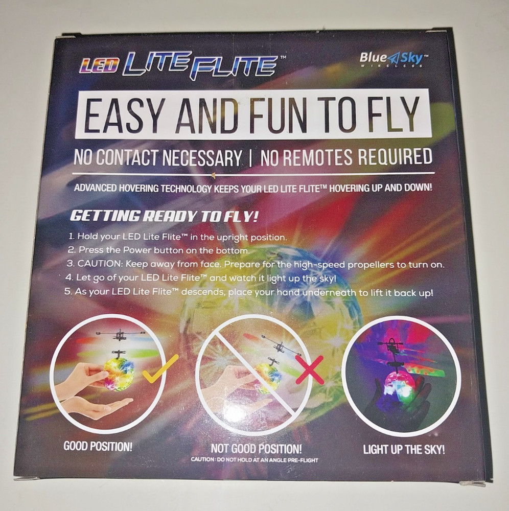 LED Lite Flite Hovering Mini Drone Rechargeable Color Changing Helicopter