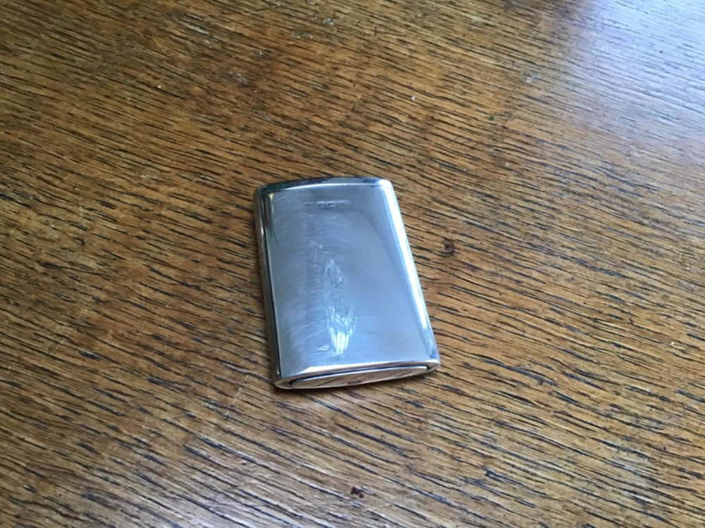 ANTIQUE SOLID SILVER ADVERTISING (BOOKMAKERS) VESTA CASE B’HAM 1925 (48g)