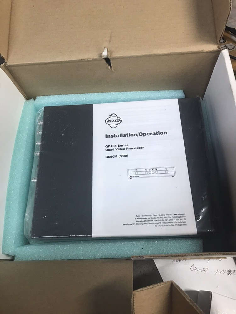 Pelco QD104C Digital Color Quad Video Processor