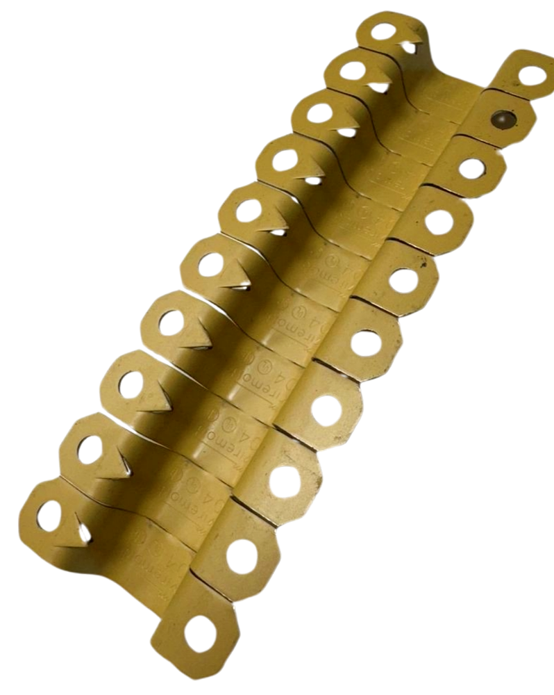 (Box of 100) Wiremold 504 Surface Metal Raceway Fitting Strap Buff