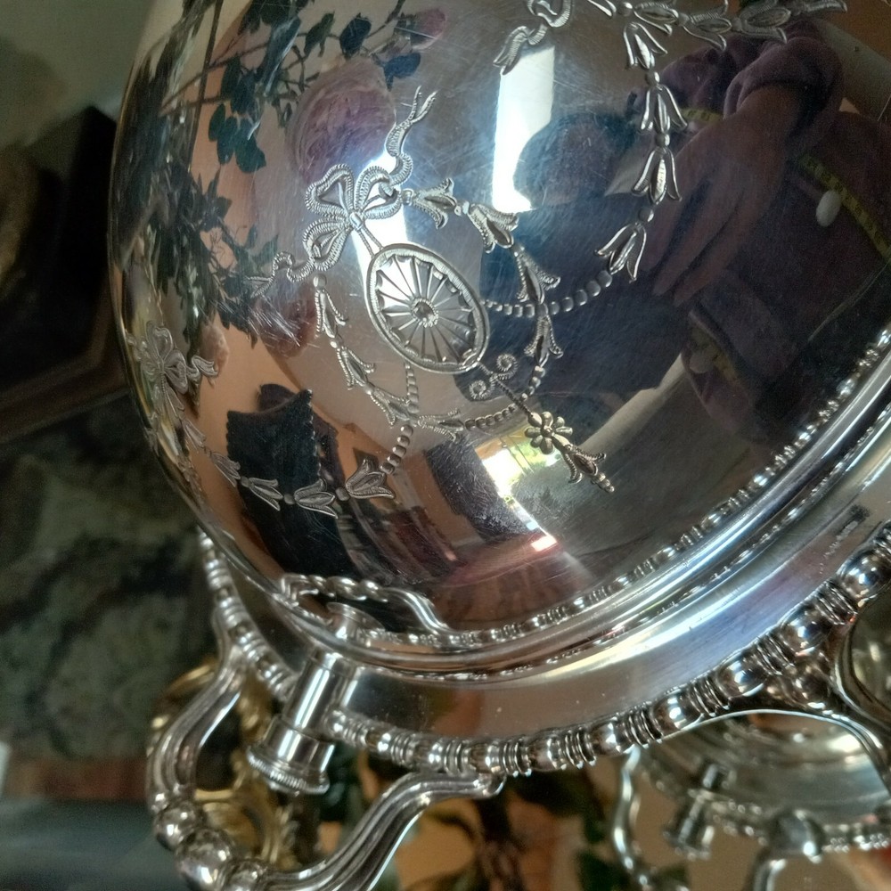 antique Silver Plate Serving Dish/Spoon