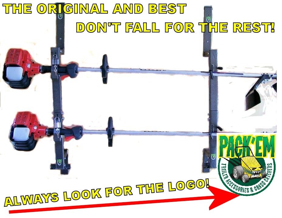 2 Place Weedeater Trimmer Rack for ENCLOSED trailerLockable- PK-5/PK-6S/PK-6S2