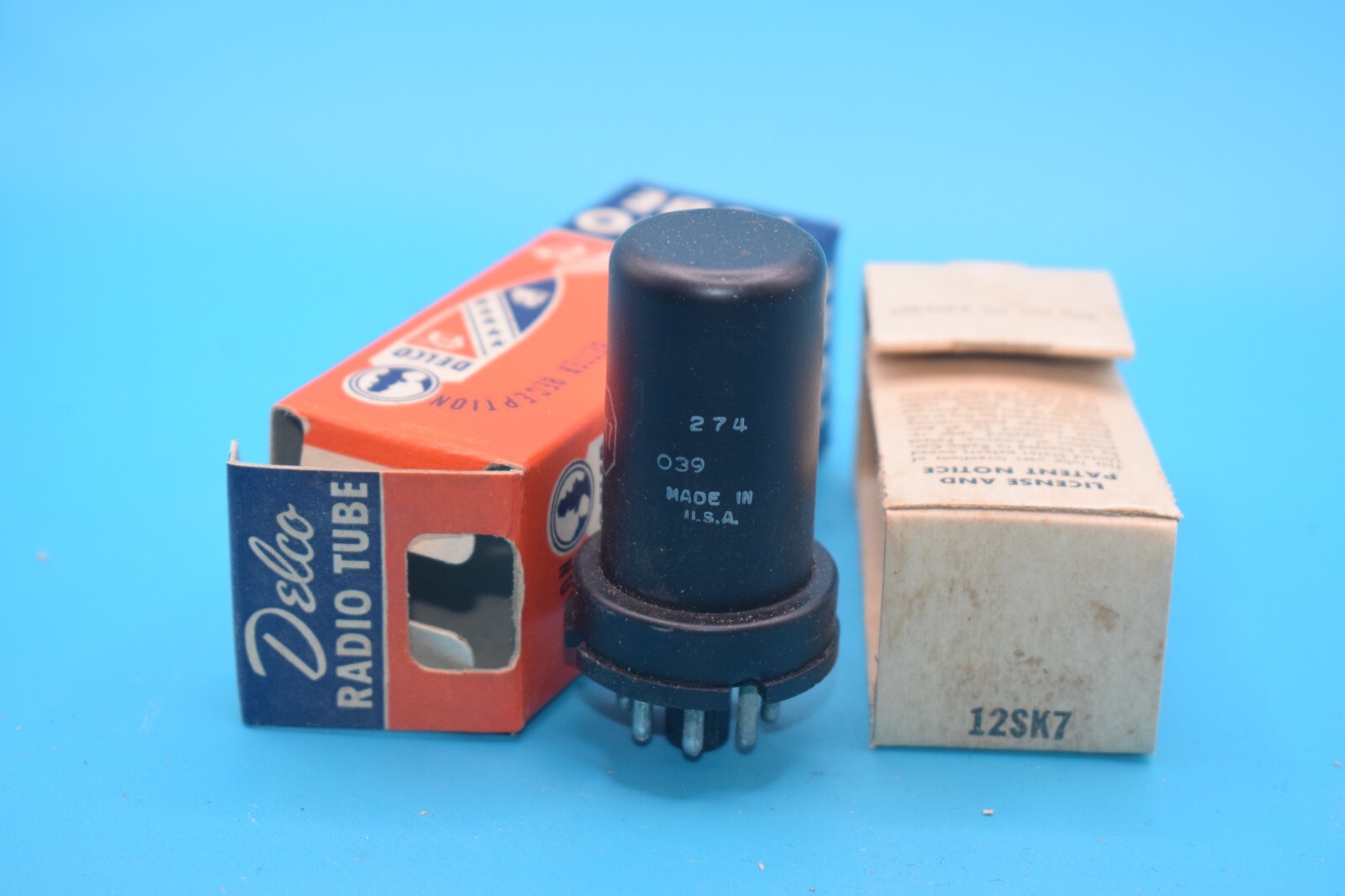 Qty 1 - NOS 12SK7 RCA Delco Vintage Tube -New old stock in box- MANY AVAILABLE