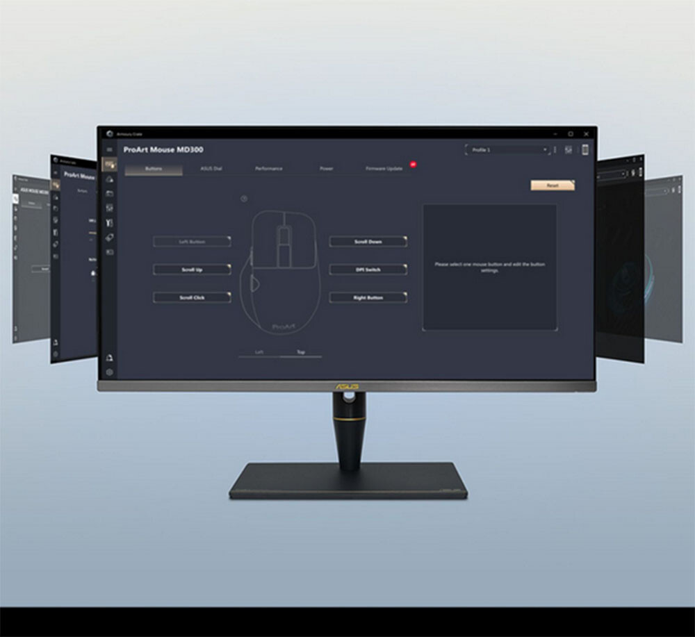 ASUS ProArt MD300 Wireless Bluetooth Dual Mode Mouse 4200DPI For Windows MacOS