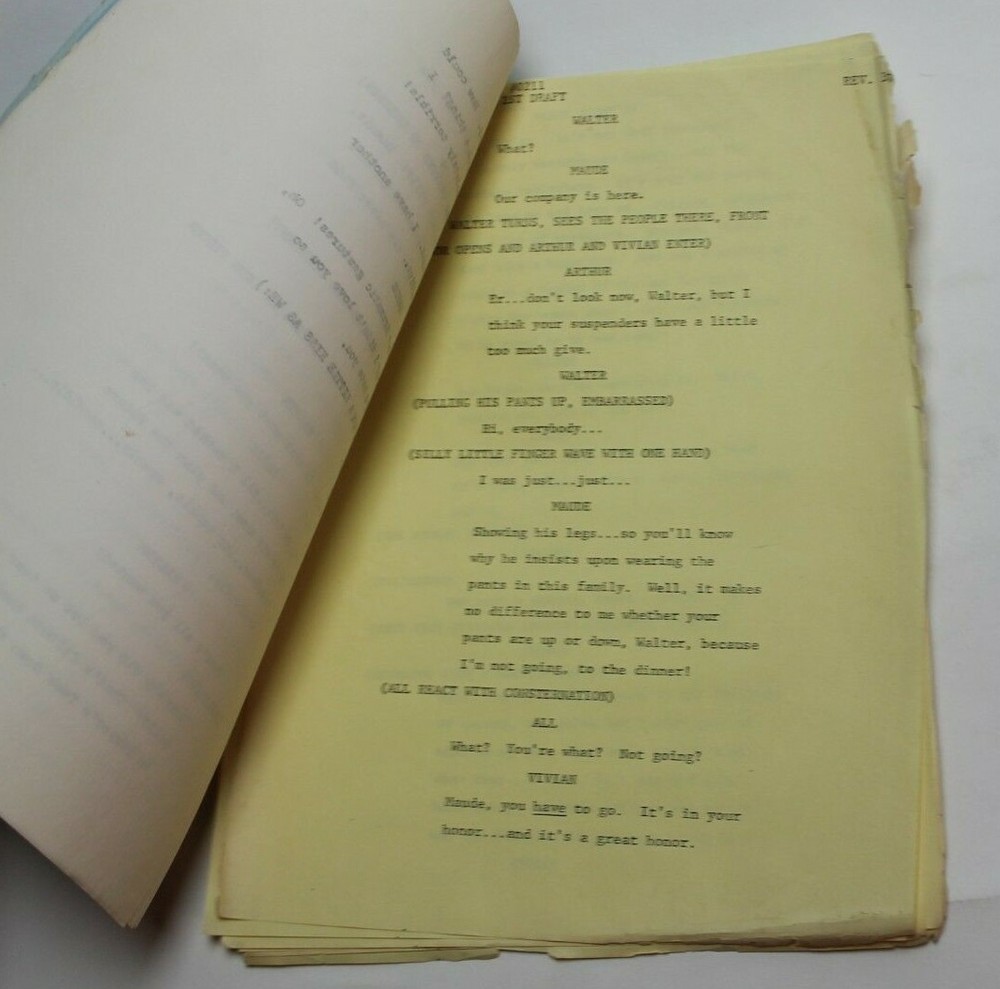 MAUDE / Albert E. Lewin, 1973 TV Script "The Will" argument over writing wills