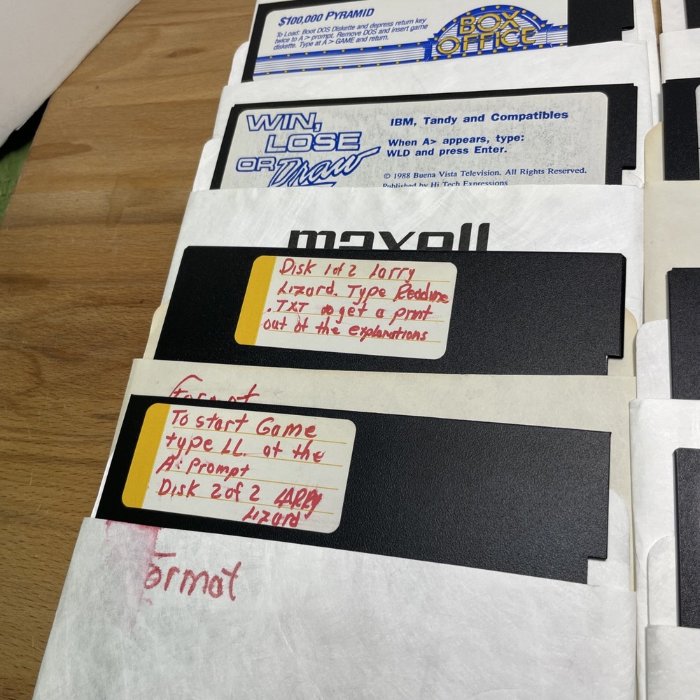 Vintage Mini Floppy Disk Games