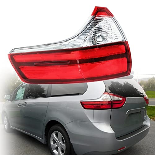 1-Pack Rear Left Tail Light Assembly Replacement for Sienna