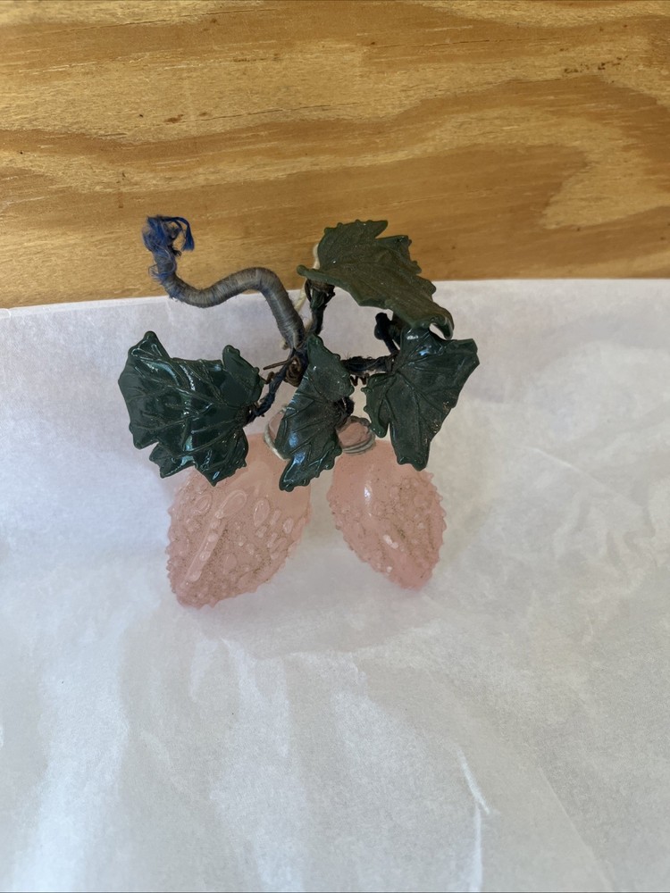 Rose quartz hand carved fruit