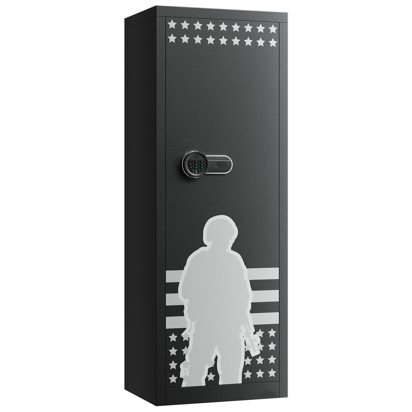 Uimoso 10-12 Gun Safe Long Gun Cabinet for Rifles & Pistols Key & Password Lock