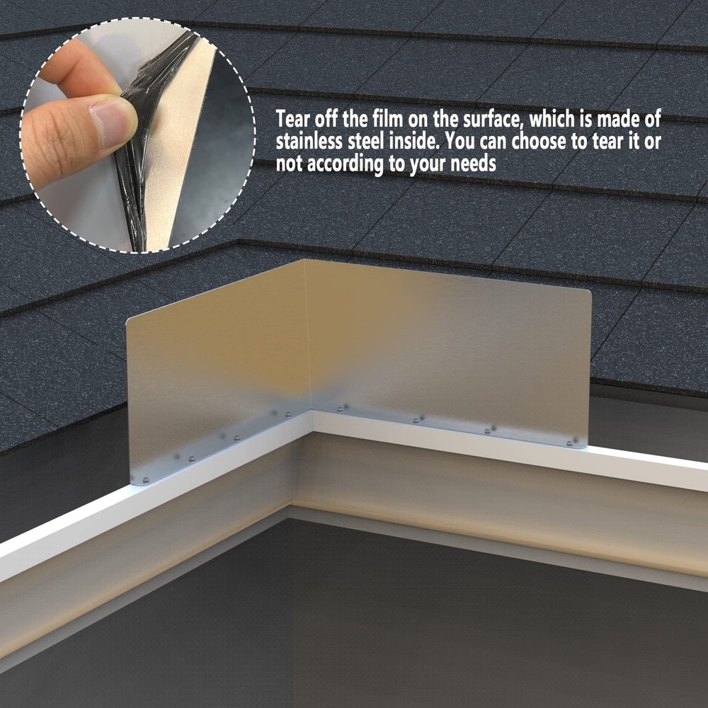 2 Pcs Gutter Valley Splash Guards,Rain Gutter Valley Roofing Gutter Guards, D...