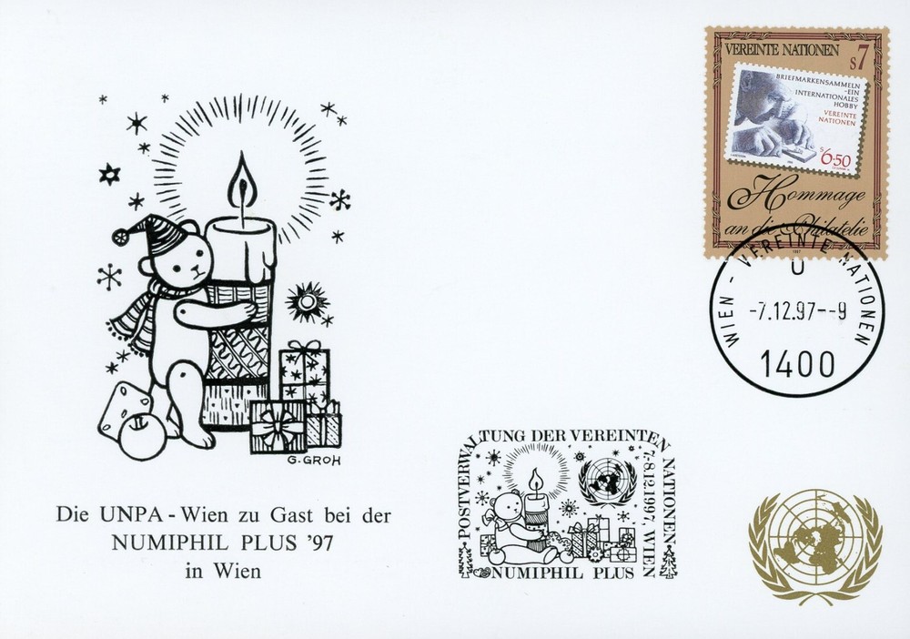 United Nations Vienna 229 White Maximum Card NUMIPHIL PLUS 1997