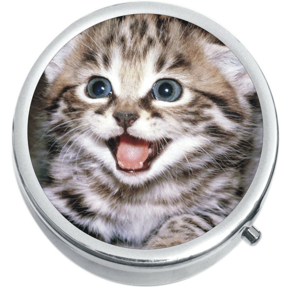 Kitty Cat Medicine Vitamin Compact Pill Box