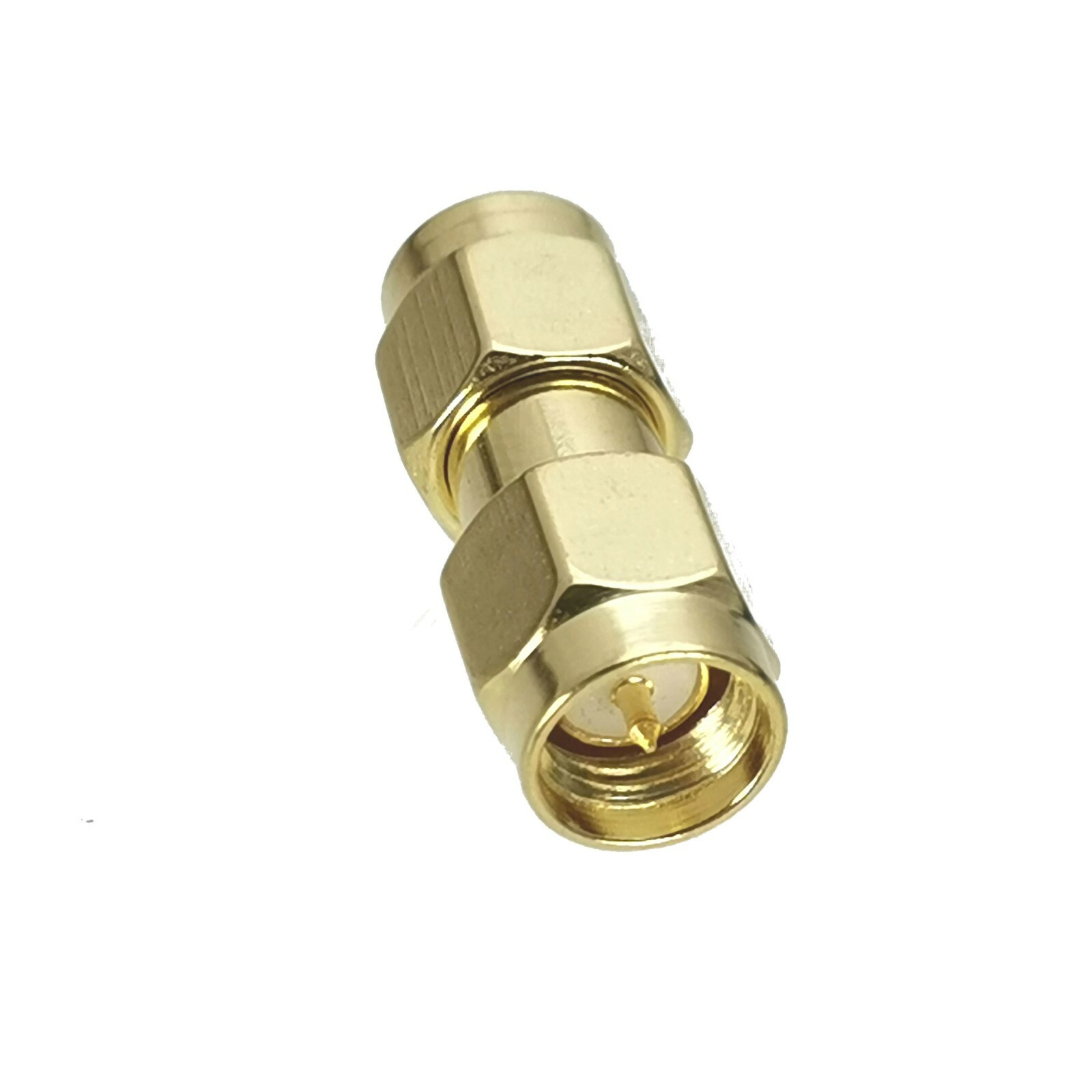 2Pcs SMA Male to SMA Male Plug Series RF Coaxial Adapter Connector 2X US Stock