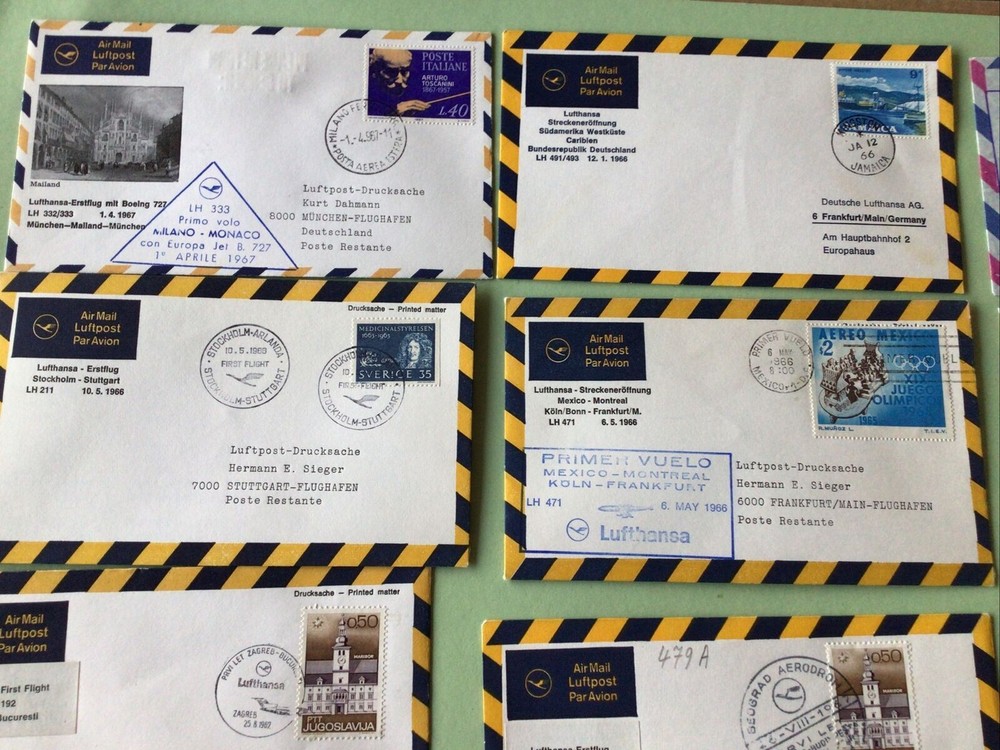 Airmail stamps covers 12 Mixed World Covers Ref A1332