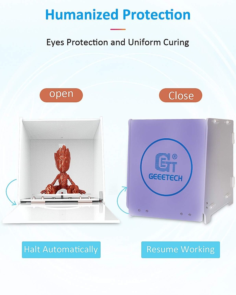 Geeetech UV Curing Light Box for LCD/DLP/SLA 3D Resin Printer Model