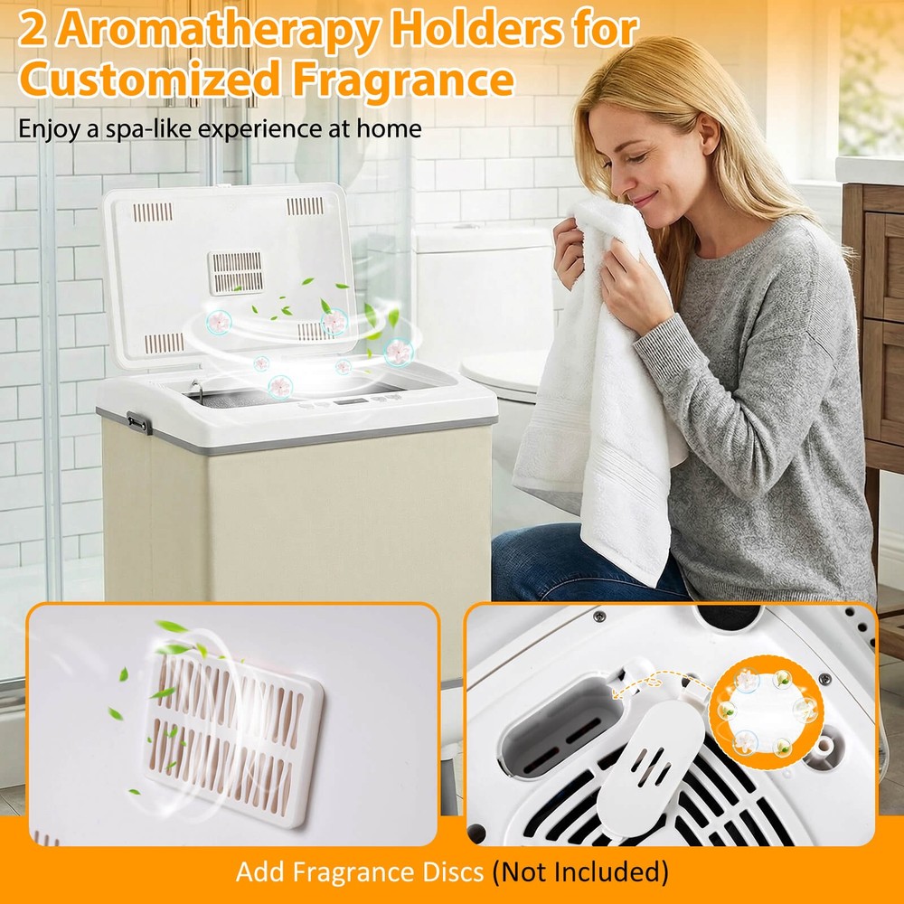 35L Large Blanket Warmer w/ Heating & Drying Modes, 24H Timer, Delay, Child Lock