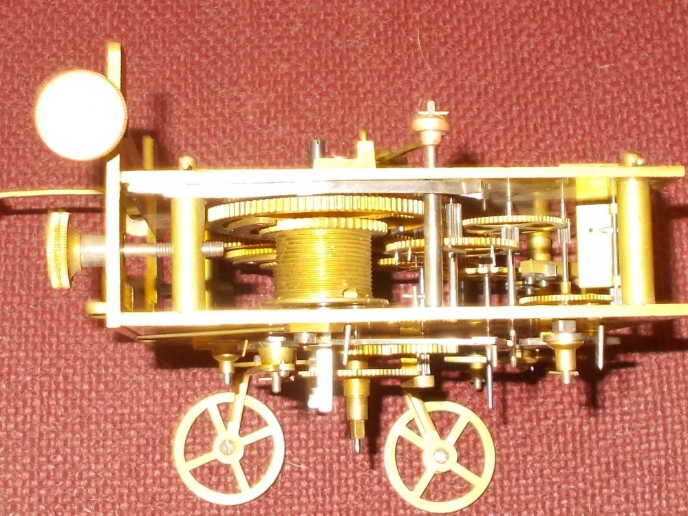 ANTIQUE LENZKIRCH VIENNA WEIGHT DRIVEN SECOND BIT WALL CLOCK MOVEMENT