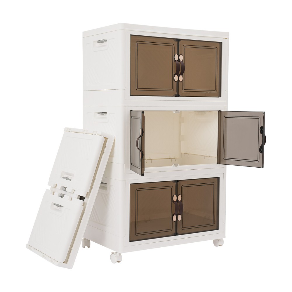 Large Collapsible Storage Bins Bedroom Folding Storage Box Stackable Storage Box