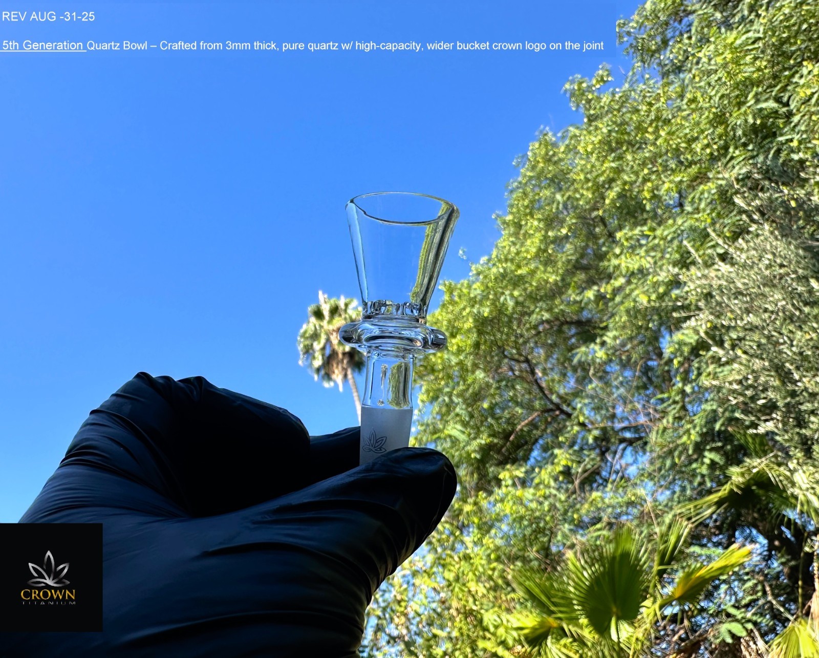 14mm Slide Bowl Deep Pure QRTZ party Bowl 6-Slits Screen Water Pipe Slide ✨✨✨✨✨