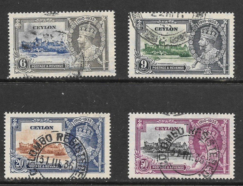 Ceylon (1935) - Scott # 260 - 263,   Used