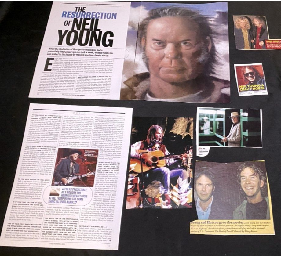 Neil Young LOT OF MAGAZINE CLIPPINGS
