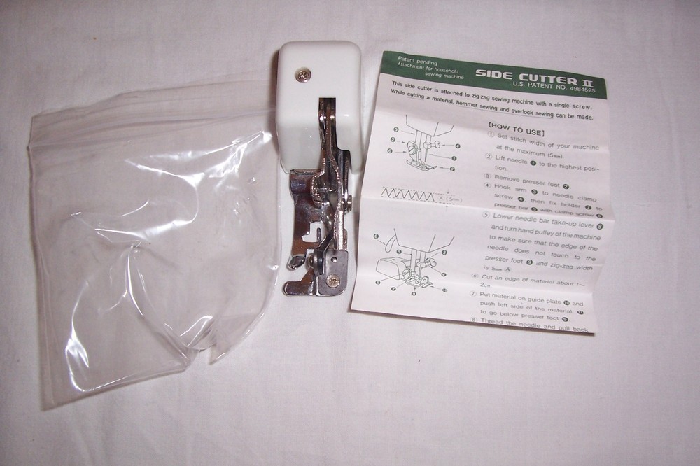 Sewing Machine Side Cutter Attachments Two One in Original Box
