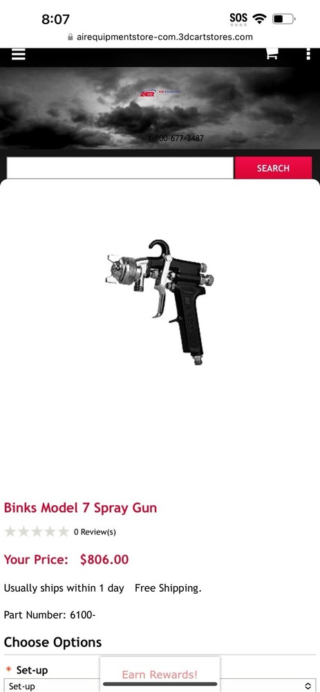 Binks Model 7 Spray Gun