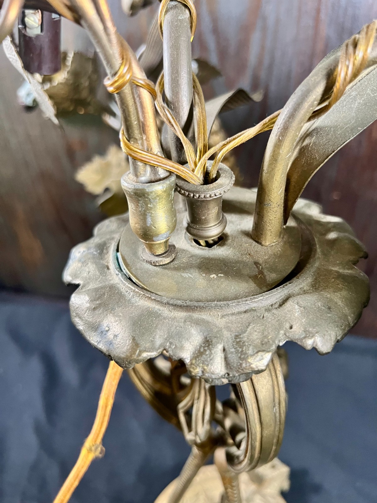 Antique Candelabra Table Lamps, set of 2 (Not Working -for parts or Restoration)