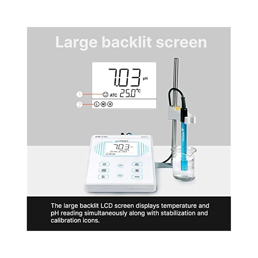 Easy,to,Use pH Testing Meter, Ideal for Wine, Beer, Hydroponics & Soil Testing