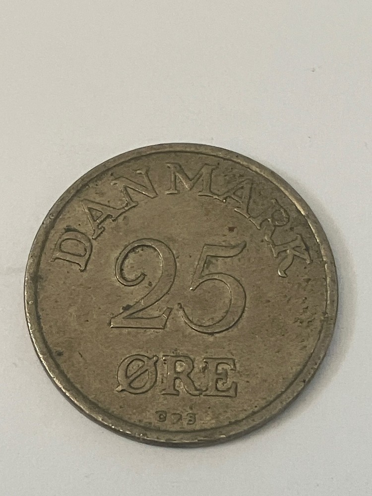 1956 Denmark 25 Ore Circulated KM# 842.2
