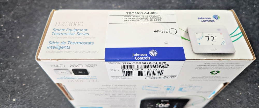 Johnson Controls TEC3612-14-000 TEC3000 BACnet N2 Network Thermostat Controller