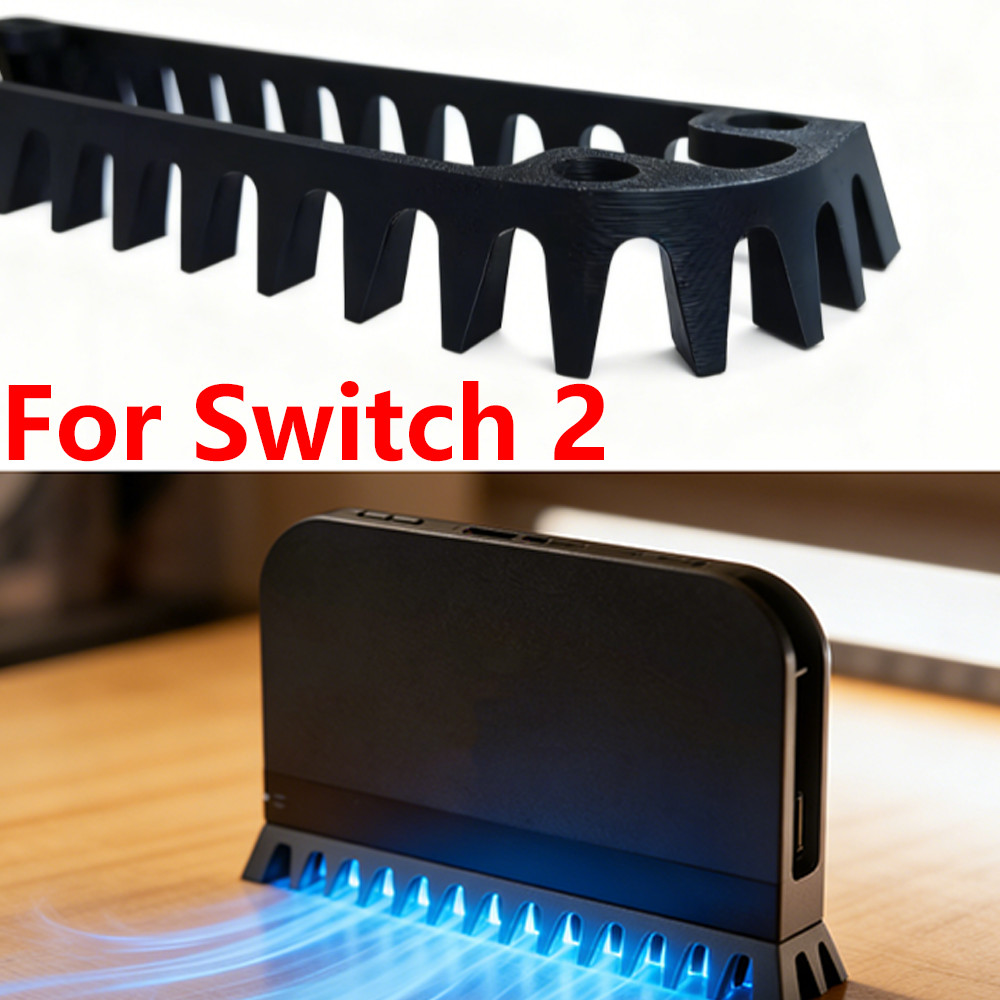 3D Print Cooling Base Desktop Bracket Game Console Stand for Switch 2 TV Mode