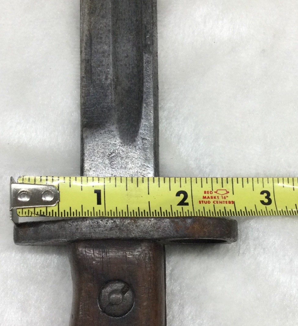 Original WWI Bayonet U.S. Model 1907 12/18 With Leather Scabbard Sheath