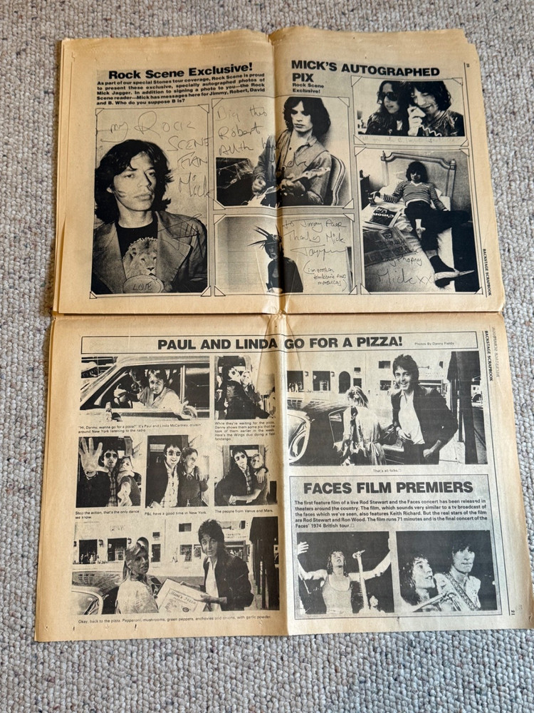 1977 Rock Scene Backstage SCRAPBOOK # 1