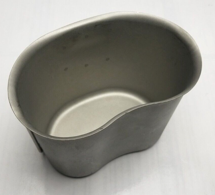 GENUINE USGI MILITARY SURPLUS 1 QT STAINLESS CANTEEN CUP HEAVY DUTY NEW