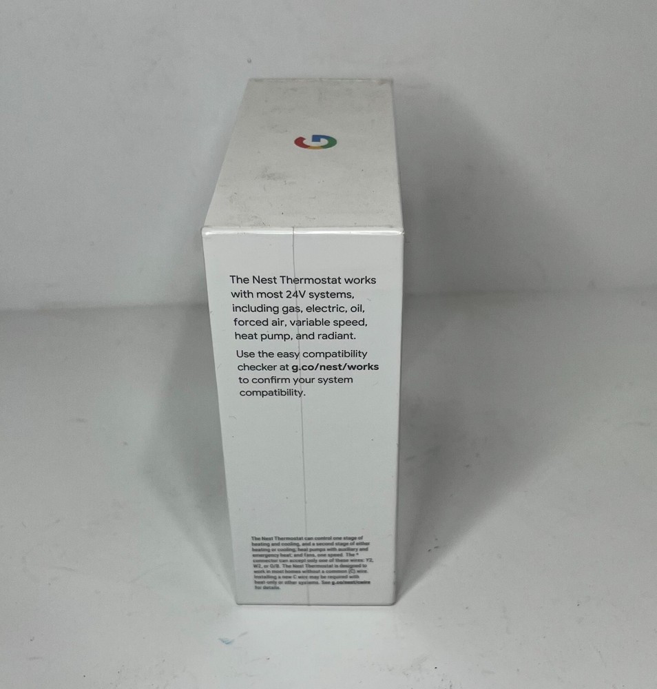 Google Nest Thermostat Model G4CVZ (Charcoal)