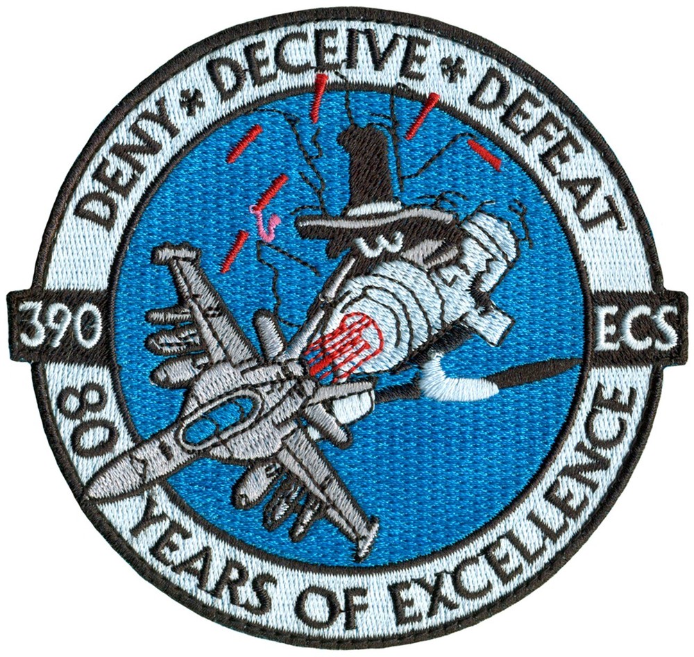 USAF 390th ELECTRONIC COMBAT SQUADRON – 80th ANNIVERSARY – DENY-DECEIVE- PATCH