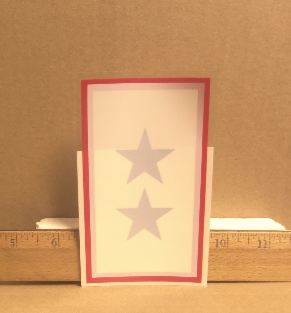 Two Blue Star Service Window Sticker