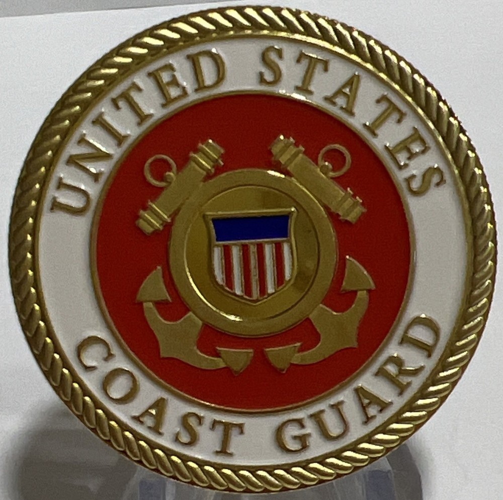 * US Coast Guard Challenge Coin With Prayer On Reverse Side
