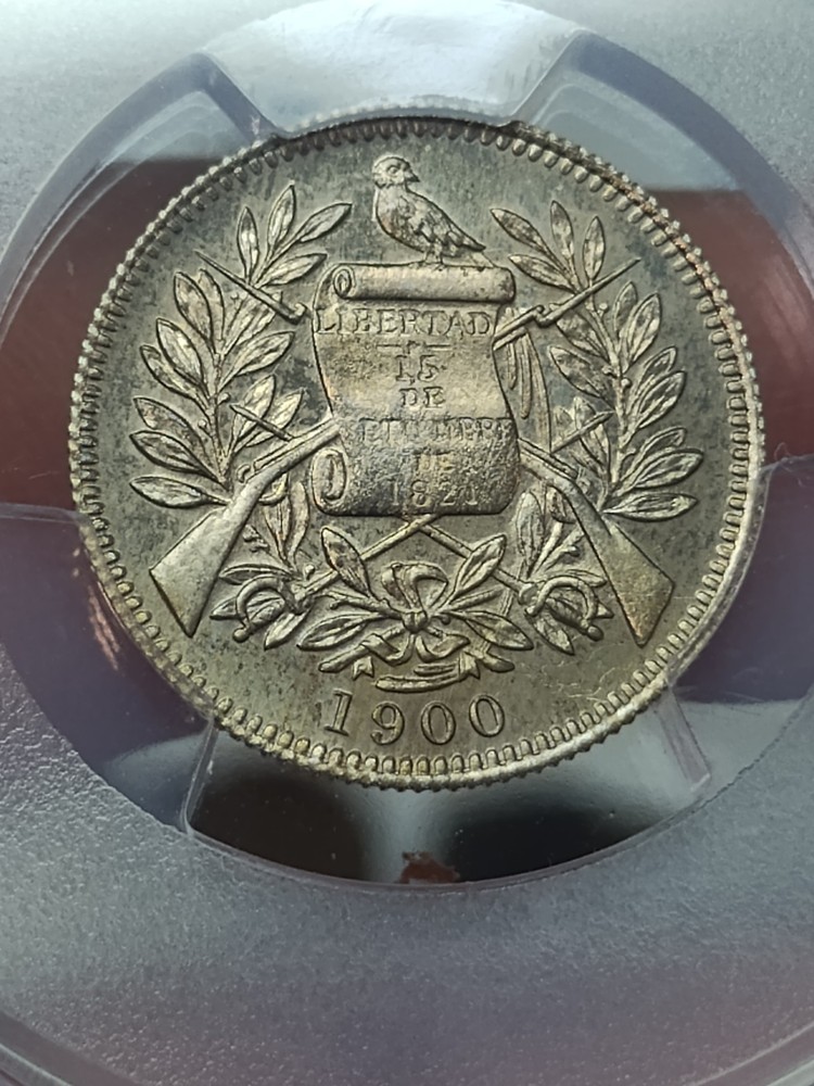Guatemala 1900 Real MS65 PCGS MS65