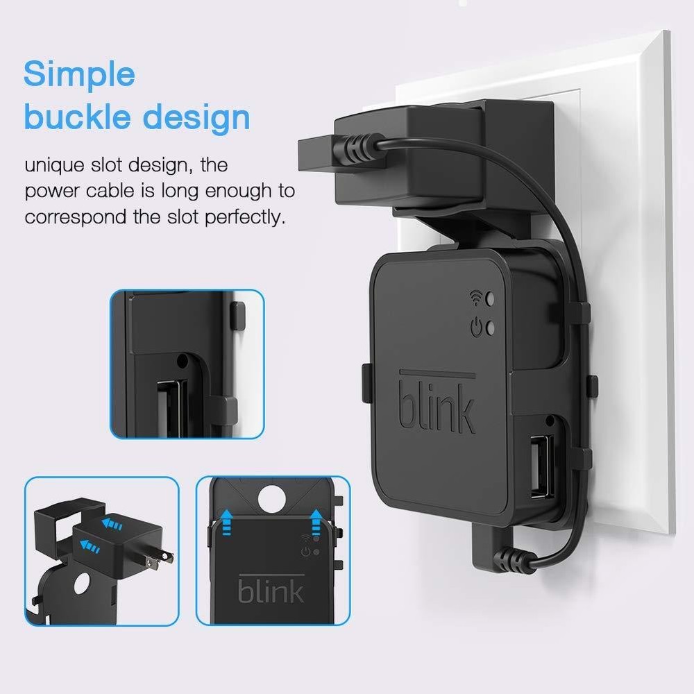 Holaca Outlet Wall Mount with Power Cable for Blink XT2 Sync Module, Blink Mini