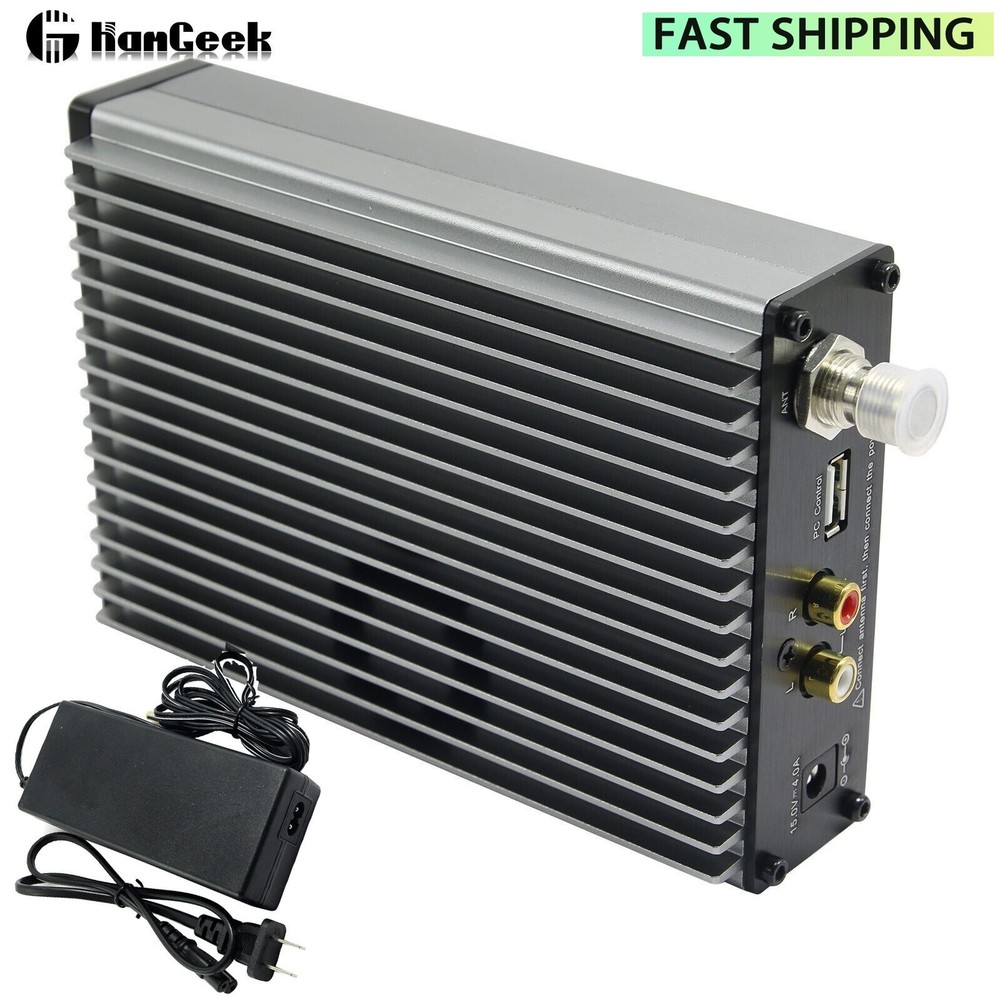 CZE-15B Stereo FM Transmitter PC Control Wireless Broadcast Radio+ Power Adapter