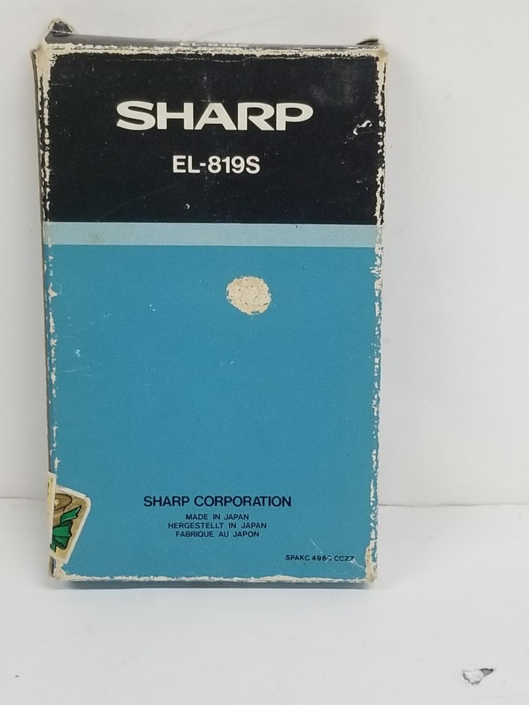 Vintage Calculator Sharp Elsimate EL-819S