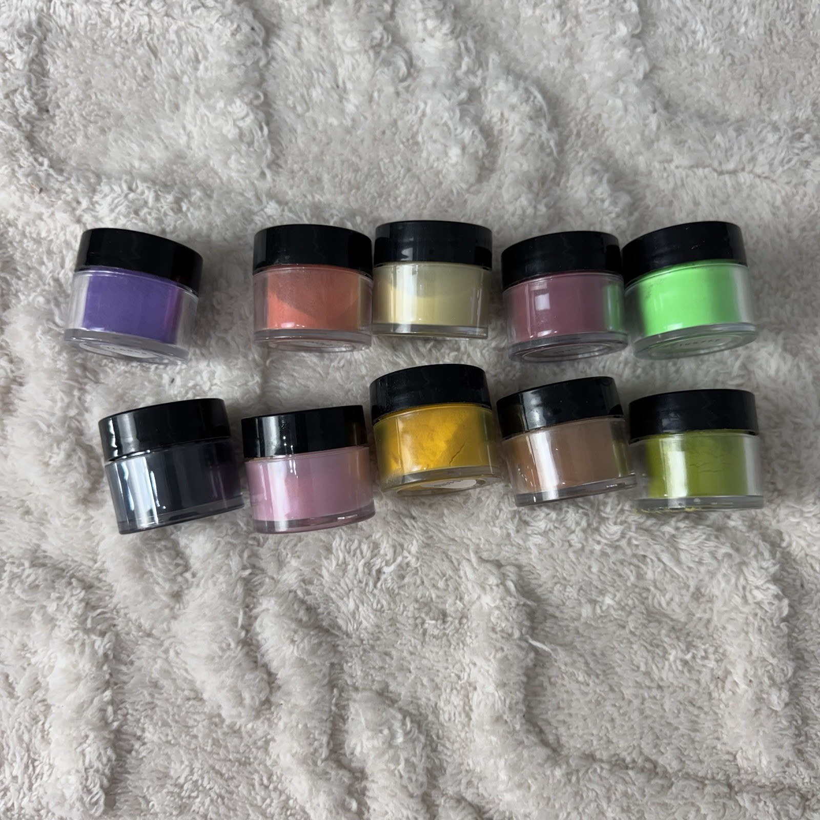 Mia Secret Nail Art Acrylic Professional Powder 10 Colors Sets-Neon Pastel Mixed