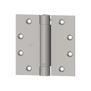 1250 4" x 4" Full Mortise Single Acting Square Corner Spring Hinge, Single Box