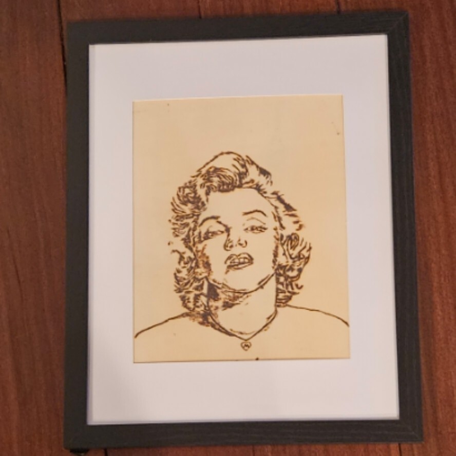 Marilyn Monroe Pyrography