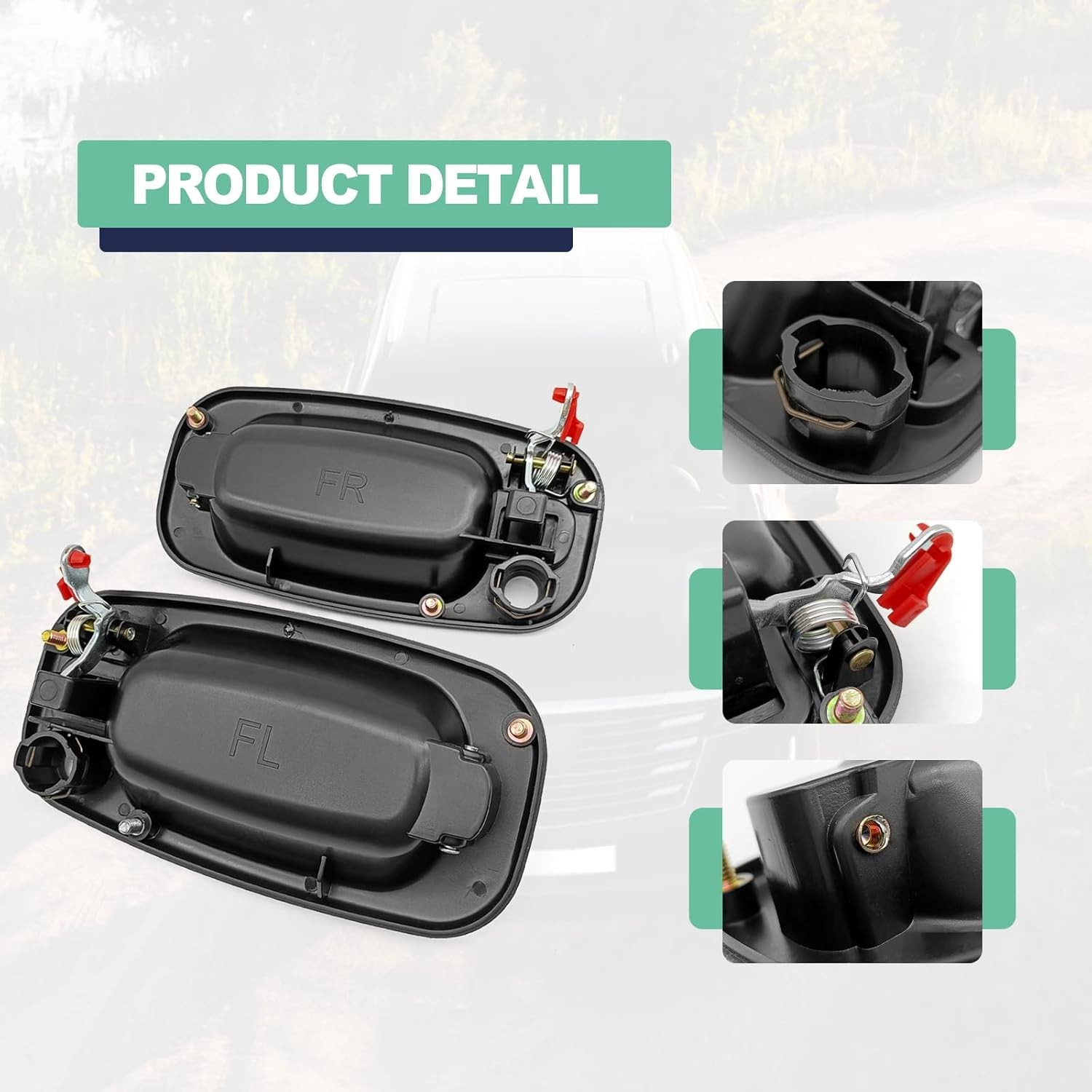 Exterior Door Handle Front Left & Right for 1999-2007 Chevy Silverado GMC Sierra